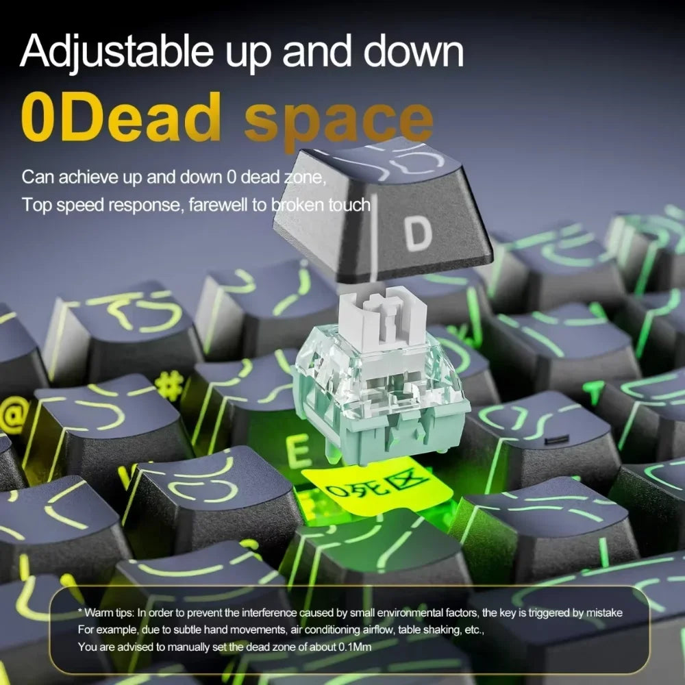 ATTACK SHARK X68HE Gaming-Tastatur Magnetische mechanische Tastatur 8K Abtastrate 0,01 mm RT-Präzision 128K Scanrate Gaming-Zubehör