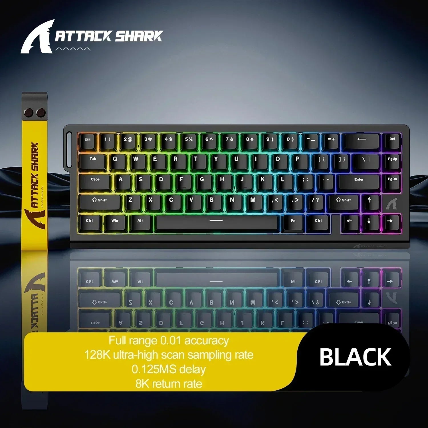 ATTACK SHARK X68HE Gaming-Tastatur Magnetische mechanische Tastatur 8K Abtastrate 0,01 mm RT-Präzision 128K Scanrate Gaming-Zubehör