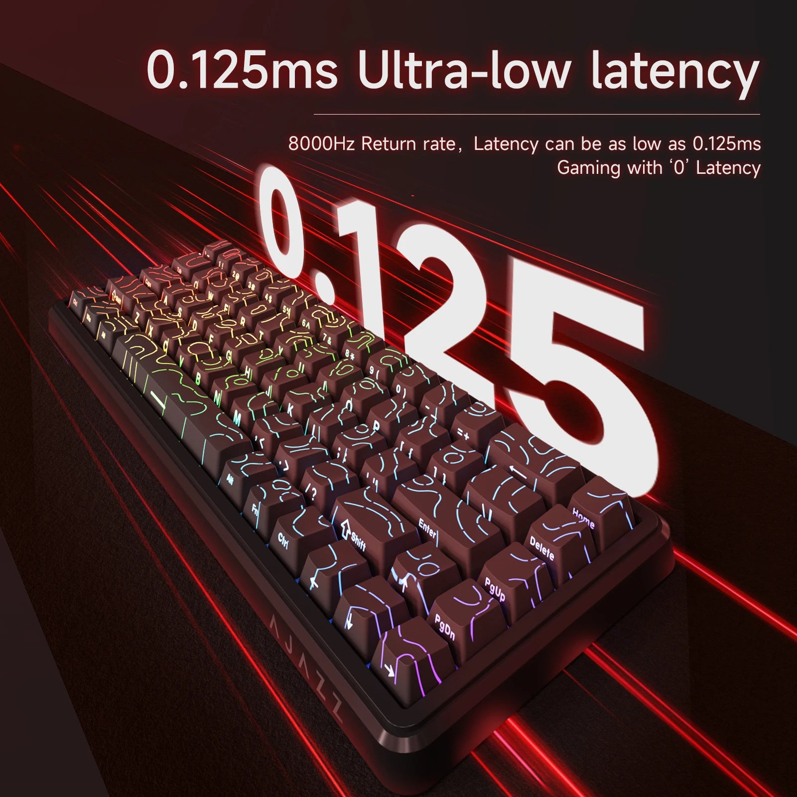 AJAZZ AK680 MAX Mechanische Tastatur mit Magnetischem Schalter, 60% Schnellschalter 0,01 mm 8K/1K Rückmeldung, 68 Tasten, kabelgebundene/kabellose Gaming-Tastatur