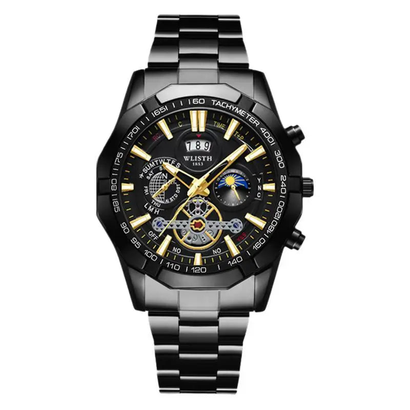 Luxury Swiss Style Men’s Quartz Watch Big Face Design, Waterproof, Luminous, Business Casual Wristwatch